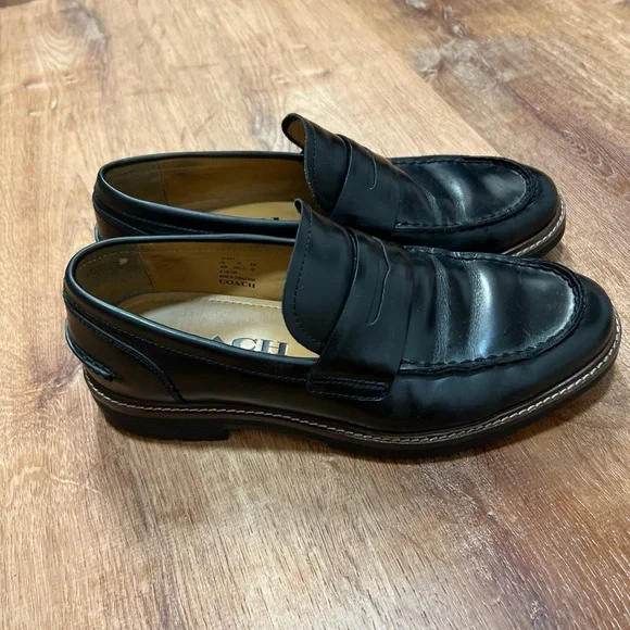 Coach | Shoes | Coach Mens Leather Signature Penny Loafers  display picture 2